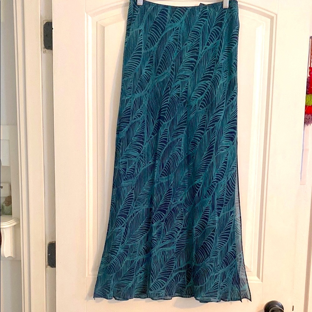 Express Blue A-Line Maxi Skirt for Cocktail
